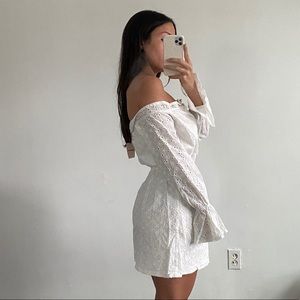 WHITE EYELET DRESS FROM REVOLVE
